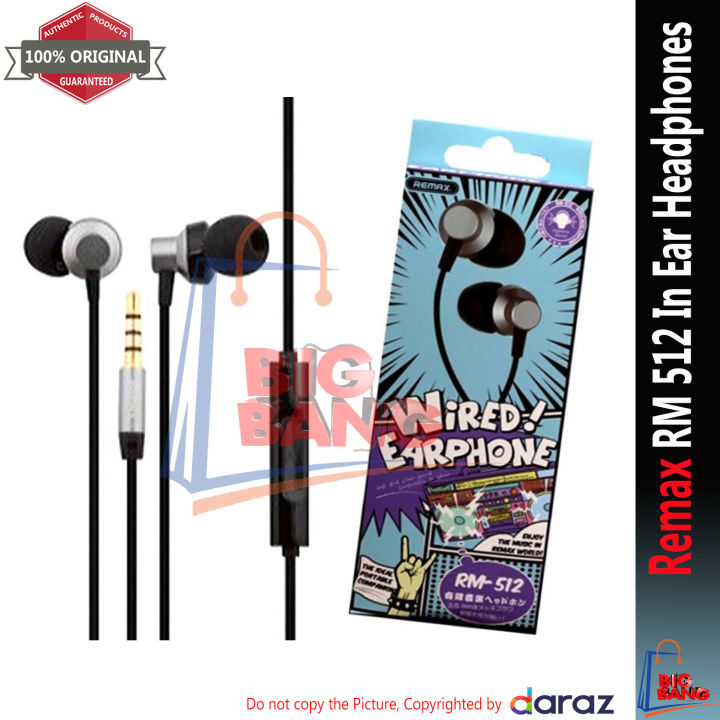 Remax RM 512 In Ear Headphones | Daraz.com.bd