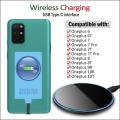 Qi Wireless Charging Receiver for Oneplus 8T 10T 9R 10R 8 6 6T 7 7T Pro Wireless Charger+USB Type-C Adapter. 