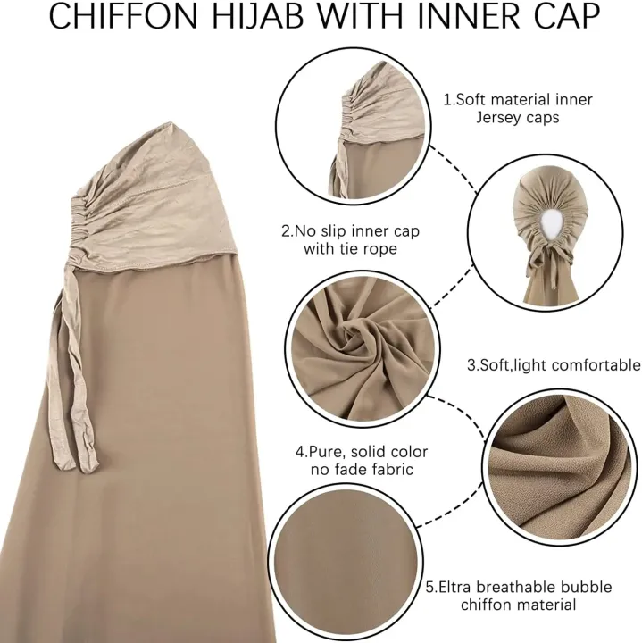 2022%20Muslim%20Women%20Instant%20Chiffon%20Hijab%20Scarf%20Underscarf%20With%20Cap%20Bonnet%20Chiffon%20Hijabs%20With%20Elastic%20Style%20Free%20Use%20Shawl%20-%20Image%202
