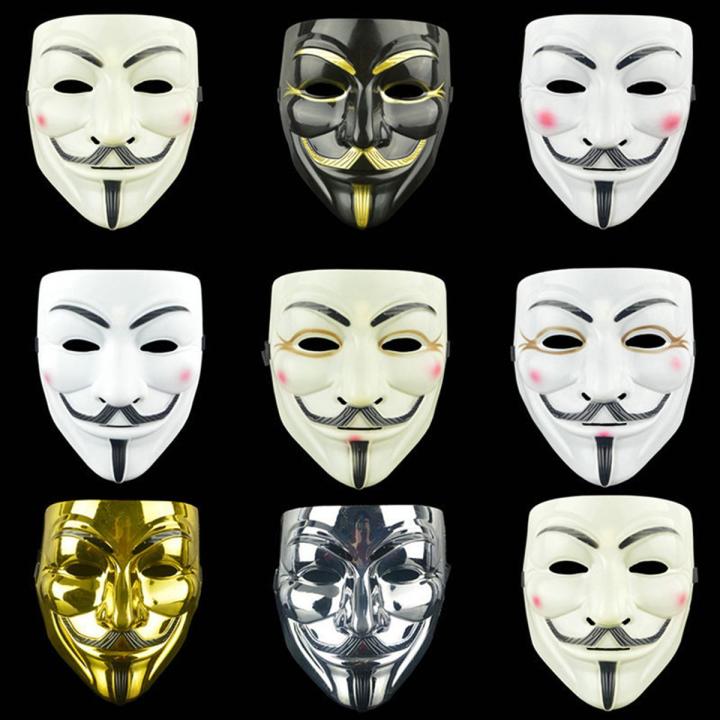 Anonymous Vendetta Guy Fawkes Hacker Face Mask Adults Halloween Fancy Party Creek