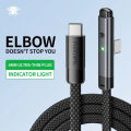 Plextone T100 Type C to Type Type C PD 66W Elbow 90 Degree Gaming Charging Data Cable. 