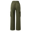 Cargo Pants Women Plus Size Belt Less High Waisted Wide Leg Trousers Straight Leg Relaxed Style Trousers Trousers.