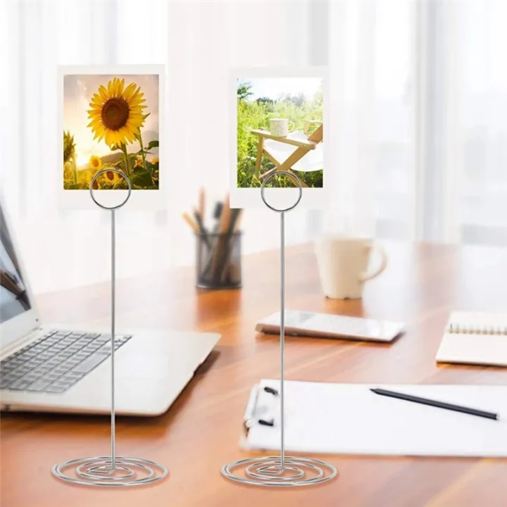 XHHDQES%2030%20Pack%208.75%20Inch%20Tall%20Table%20Number%20Holder,%20Place%20Card%20Holder,%20Table%20Picture%20Holder,%20Wire%20Photo%20Holder%20Clip,Menu%20Memo%20-%20Image%202