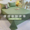 A524 Bed Sheet Single Piece Non-Cotton Summer Student Dormitory Single 1.5m Washed Cotton Thickened Quilt Sheet Kang Sheet. 