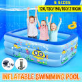 Practical 210CM Kids Large Inflatable Swimming Padding Pool Family Garden Outdoor Summer. 