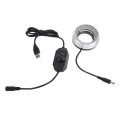 Microscope LED Circle Light Source Adjustable Brightness Microscope LED Circle Light for Stereo Microscope. 