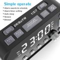 Portable DAB & FM Radio Digital Alarm Clock Dual USB Port Sleep Timer for Office Bedroom Mini Radio with 4-inch LED Display.