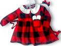 Premium Cotton Flannel Winter Dress for Baby Girls (1-10 Years) with Free Matching Headband. Warm & Stylish Cotton Flannel Winter Frock for Girls. 