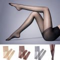 1 Pair Long Stockings Knee High Everyday Elastic Black Socks.
