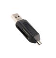 OTG and USB Card Reader - Black. 
