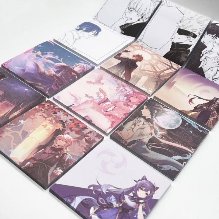Anime%20Game%20Genshin%20Impact%20Sticky%20Notes%20Jujutsu%20Kaisen%20Square%20Notepad%20Papers%20Memo%20School%20Supplies%2040pcs%20-%20Image%204