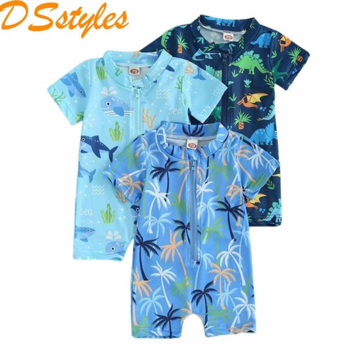 DSstyles%20Infant%20Boy%20Swimsuit%20Short%20Sleeve%20Cartoon%20Printing%20Rash%20Guard%20Swimwear%20Summer%20Zip%20Up%20Bathing%20Suit%20For%200-3%20Years%20Old%20Kids%20-%20Image%209