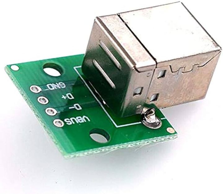 USB B Breakout Board USB 2.54mm Pitch Adapters Connector USB-B To DIP 4 Pin USB B Test Board USB Mother Seat To DIP Type B Female Socket Breakout Board