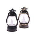 Mini Led Retro Oil Lamp Glowing Cande Light Night Light Dollhouse Kerosene Lamp Layor. 