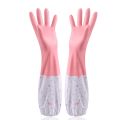 Thicken Dishwashing Gloves Waterproof Rubber Plus Velvet Winter Kitchen Durable Washing Dish Washing Rubber Household. 