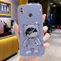 VRQR Luxury Soft Case For Huawei Nova 3i Back Cover Cute 3D Quicksand Astronaut Folding Stand Cover Huawei Nova 3 4.