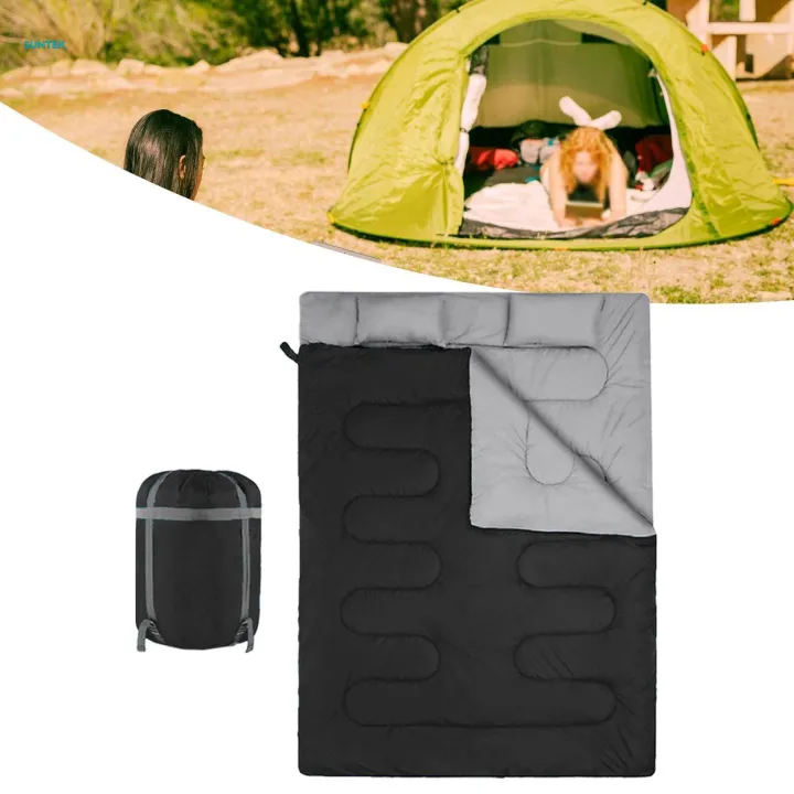 Outdoor%20Double%20Sleeping%20Bag%202%20Person%20Portable%20Warm%20Bag%20for%20Adults%20Mountaineering%20Black%20-%20Image%205