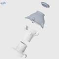 Pet Milk Bowl Pets Nursing Bottle Anti Choking 5 Nozzles Nursing Station Gray Hollow Base.