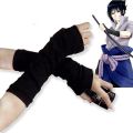【100%-original】 Naruto Gloves Sasuke Elastic Knitted Mittens Wrist Arm Fingerless Long Glove Cosplay Accessory. 