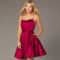 Women Satin Evening Dress.