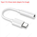 For Google Pixel 6 6A 4XL 4 5A 4A 3XL 3 Phone USB C to 3.5mm Headphone Adapter Earphone Aux Converter White.