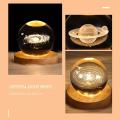 3D Crystal Ball Night Lights Glowing Planetary Galaxy Planet Moon Astronomy Ball Lamp Kids Bedroom Home Decor Birthday Gifts MuXiaRe. 