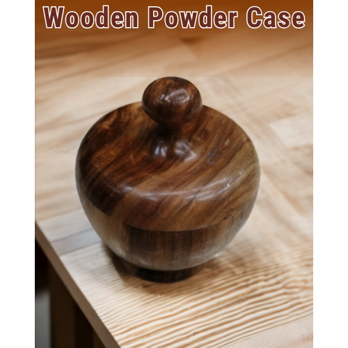 Wooden Powder Case, Powder Case for Baby. This Powder Case is a Beautiful and very rare Piece of a Room. Wooden Powder Box, Decorated with Wooden Designs. Kather Powder Case.