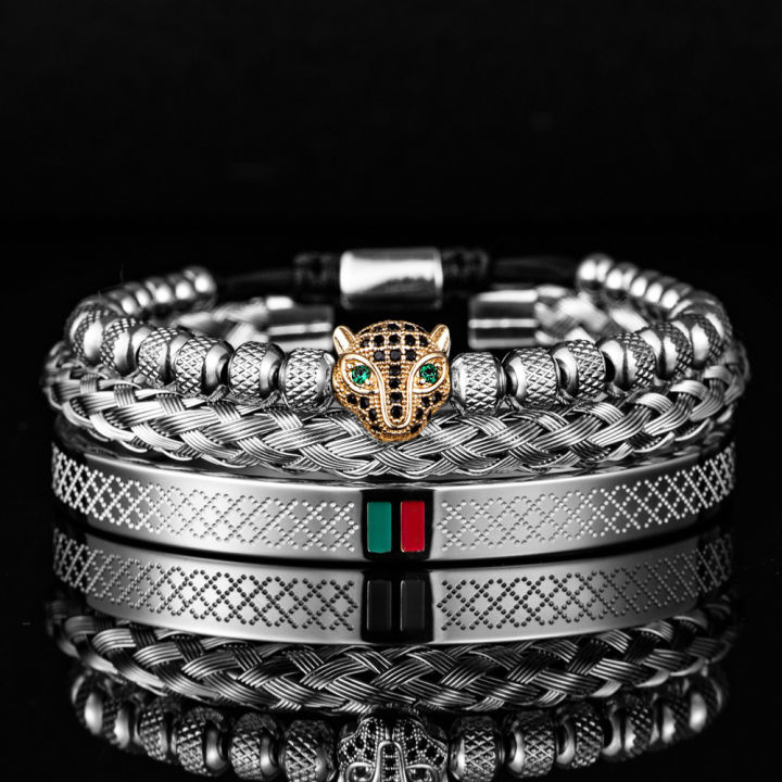 Gucchi%20Stainless%20Steel%20Round%20Bracelets%20for%20Men%20-%20Image%202