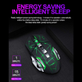 Wireless Rechargeable RGB Gaming Mouse - TWolf Q13 Star Black Mouse with RGB Lighting - Offers Adjustable DPI for Precision Gaming. 