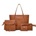 Wholesale Shoulder Crossbody Bag Cross Border Lychee Pattern Mother Bag European and American Fashion Women's Bags 2024 New Four Piece Set Bill of Lading.