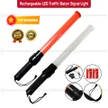 Rechargeable LED Traffic Baton Wand Signal Hand Indicator Light Stick Flash Warning Safety Multifunction. 