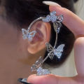 Butterfly Ear Clip No Piercing Earring For Women Shining Ear Cuff Clip Non-Piercing Jewelry.