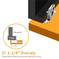 10 Pack 1-1/4 Inch 3D Overlay Soft Close Concealed Hinges Parts for Face Frame Door, Control Closing Speed,105° Open Angle.