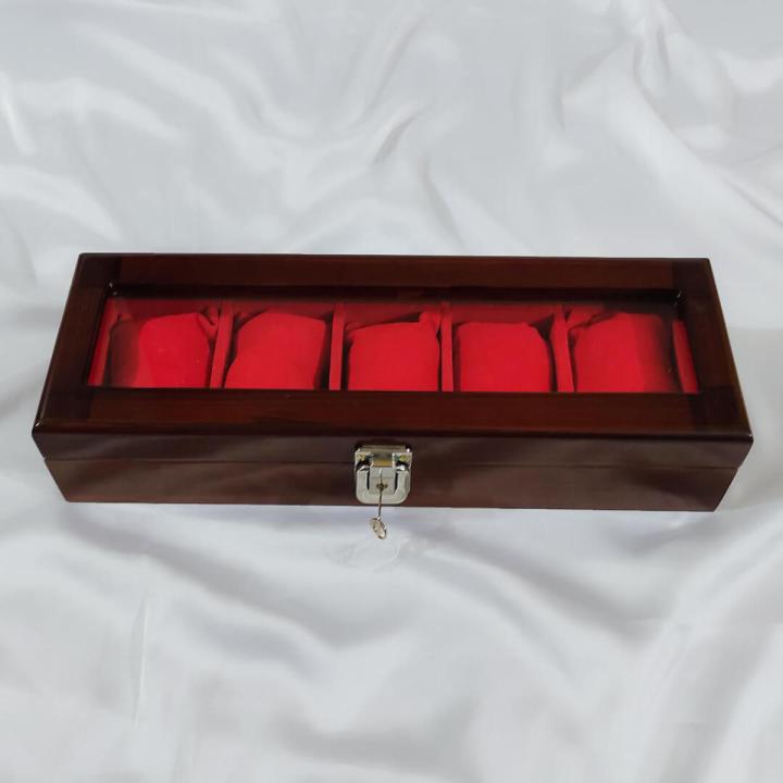 Wooden Watch Organizer 5 partition watch box for men and women