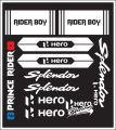 HERO bike all sticker | bike modify sticker | HERO Splandor sticker | Bike full set Sticker- ( Waterproof & Premium quality) | customize sticker | custom sticker for bike..car modified sticker for bike.