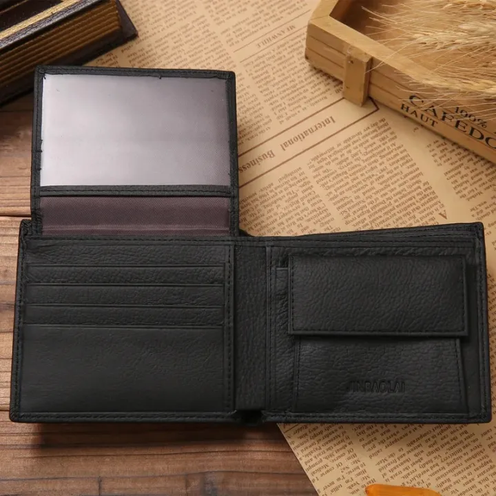 Men's%20Wallet%20100%25%20Genuine%20Leather%20Men%20Wallets%20Premium%20Product%20Real%20Cowhide%20Wallets%20for%20Man%20Short%20Black%20Walet%20Portefeuille%20Homme%20-%20Image%204