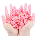 100PCS Disposable Finger Cover Rubber Gloves Non-slip Anti-static Latex Finger Cot Fingertip Protector Finger Thumb Sleeve Glove. 