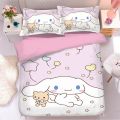 New cute Cinnamoroll four-piece set cute bed sheet quilt cover Sanrio bedding student dormitory single bed three-piece set.