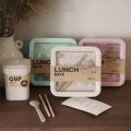 Wheat Straw Lunch Box Healthy BPA Free Bento Boxes Microwave Dinnerware Food Storage Container Soup Cup Lunch Box for Kids. 
