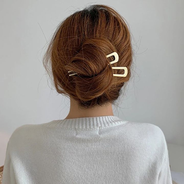 Chinese%20Style%20Metal%20U%20Shaped%20Hair%20Stick%20Fork%20Clip%20Minimalist%20Vintage%20Hanfu%202%20Prong%20Updo%20Chignon%20Pin%20Bun%20Holder%20Hairpin%20-%20Image%202