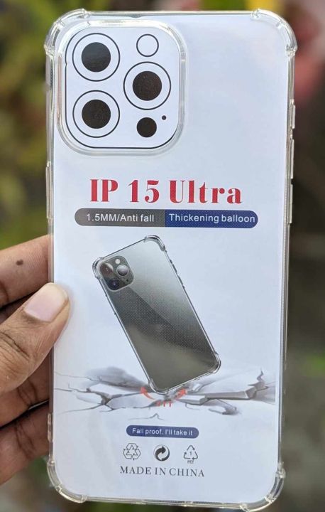 For Apple iPhone 15 Pro Max Shockproof Transparent Liquid Crystal Clear Long Time Use Soft Premium Protective Back Cover