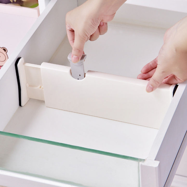 Adjustable Storage Drawers Divider Retractable Plastic Drawer Partition Holder