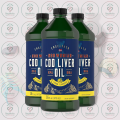 Carlyle Engelvaer Norwegian Cod Liver Oil – EPA & DHA – 16 fl oz (473 mL) – Lemon Flavored – with Vitamins A & D – for Heart, Brain & Joint Health.