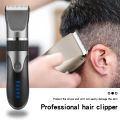 Professional Hair Clipper Men's Barber Beard Trimmer Rechargeable Hair Cutting Machine Ceramic Blade Low Noise Adult Kid Haircut. 