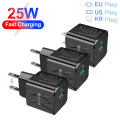 LIGHTINGQUEEN USB+PD 25W support super fast charging mobile phone charger adater support high-speed flash charging head. 