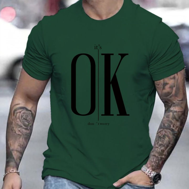 2024%20New%20Men's%20T-Shirt%20Ok%20Text%20Tees%20Oversized%20Short-Sleeved%20Tops%20Quick-Drying%20Breathable%20Clothing%20Summer%20Shirt%20For%20Male%20T-shirts%20KEEMEEUYZO%20-%20Image%203