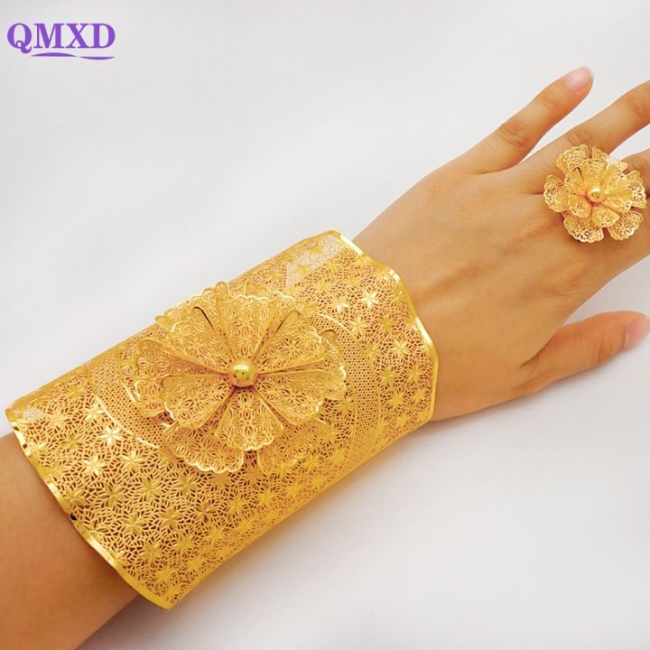 Big Kada Bangle Middle East Female Big Gold Color Bangles Dubai