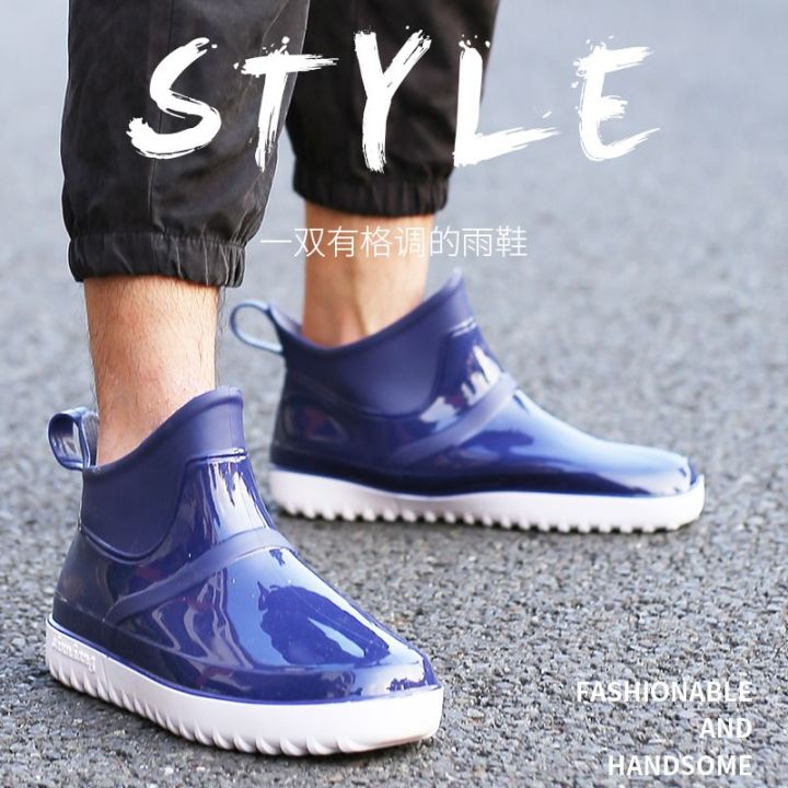 Rain%20Boots%20Men's%20Low-Top%20Wear-Resistance%20Stylish%20Rubber%20Shoes%20Non-Slip%20Waterproof%20Shoes%20Men's%20Rain%20Boots%20Short%20Tube%20Shoe%20Cover%20Construction%20Site%20Shoes%20Men%20-%20Image%208