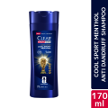 Clear Men Shampoo Cool Sport Menthol Anti Dandruff 170ml. 