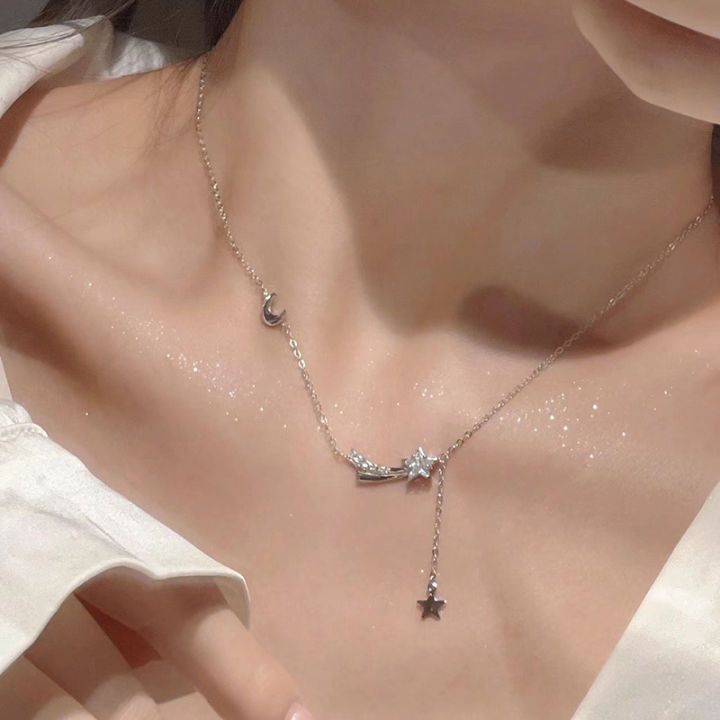 Moon%20Star%20Meteor%20Tassel%20Necklace%20For%20Women%20Elegant%20Party%20Pendant%20Charm%20Chain%20Necklace%20Sweet%20Birthday%20Gift%20Jewelry%20Accessories%20-%20Image%203